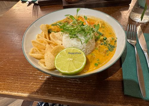 Thai Red Curry at Jolly Colliers Inn in Llanelly Hill