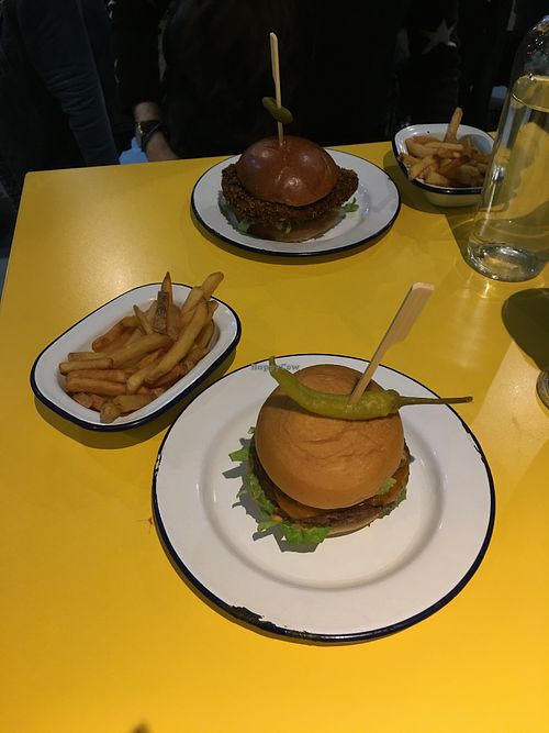 Gf burger  at V Rev Vegan Diner in Manchester