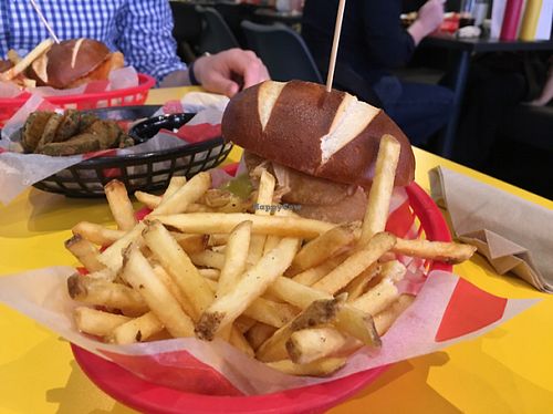 even the pickles were deep fried  at V Rev Vegan Diner in Manchester
