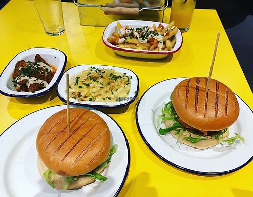 Dinner for starved explorers  at V Rev Vegan Diner in Manchester