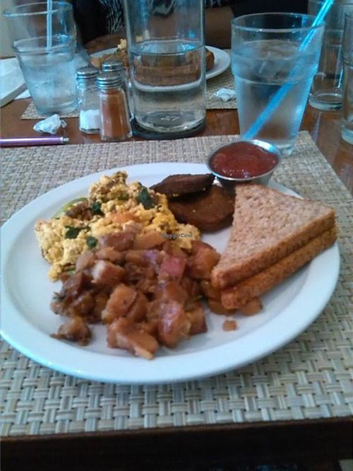 The Home-style Breakfast is one of the Sunday Brunch menu options. This was delicious. at Detroit Vegan Soul - East in Detroit