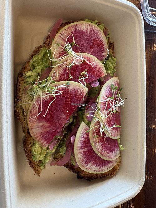 Avocado toast   at Backyard Bowls in Goleta