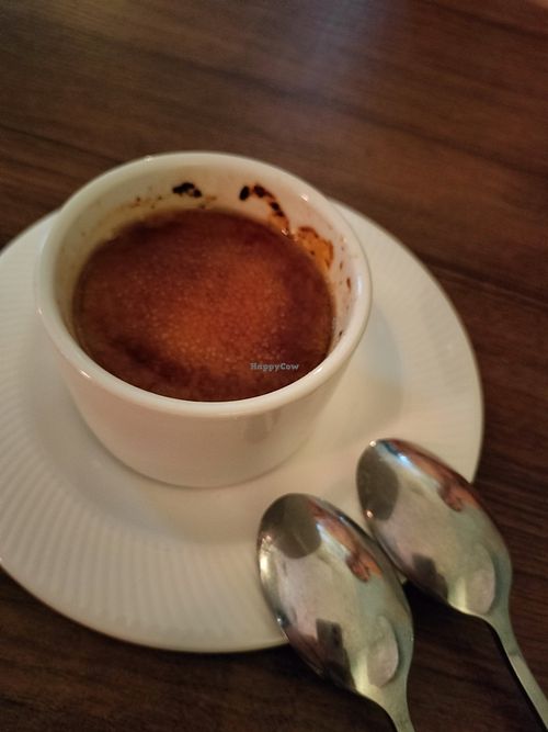 Creme brulee! at The Acorn in Vancouver