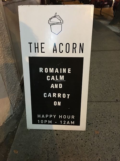 signage at The Acorn in Vancouver