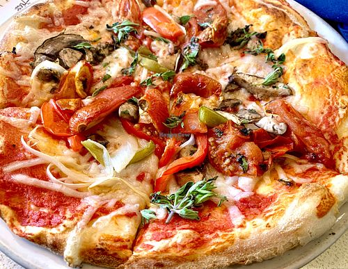 Roasted vegetable pizza with vegan cheese   at Brixx Wood Fired Pizza - Dilworth in Charlotte