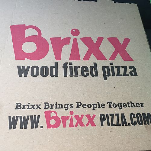 pizza box cover at Brixx Wood Fired Pizza - Birkdale in Charlotte