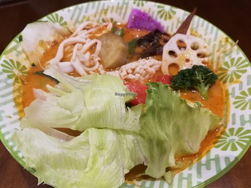 Tom Yum noodle soup at Su Nanyang - 素南洋蔬食料理 in Hualien