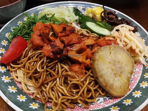Char Siu dry noodles at Su Nanyang - 素南洋蔬食料理 in Hualien