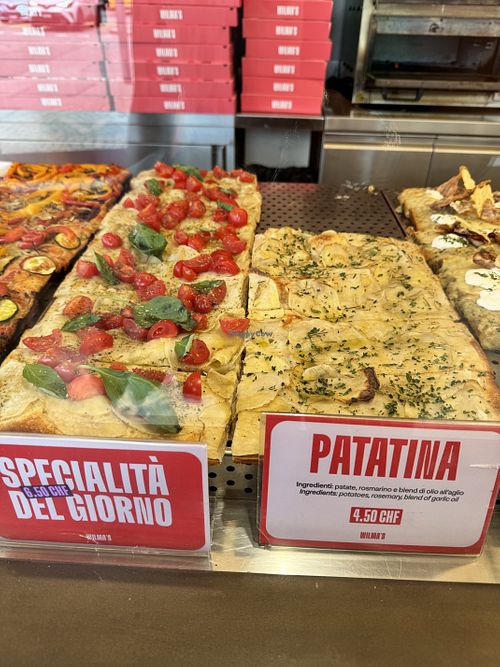   at Wilma's Pizza in Lugano