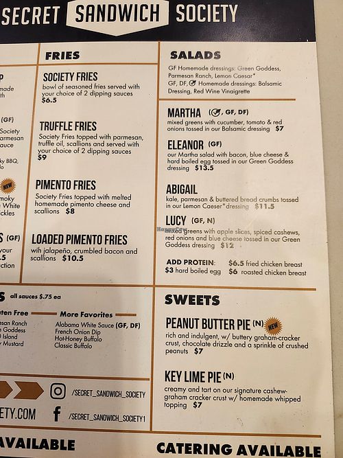  at Secret Sandwich Society in Fayetteville