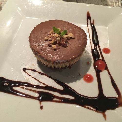 Mocha, Vanilla and Cacao Cheesecake at Vegetarian Haven in Toronto