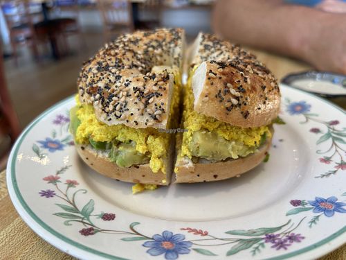 Bagel scramble   at Cafe' Xocolatl in Sacramento