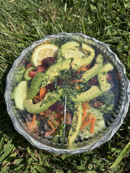 Avocado salad  at Amanouz Café in Northampton