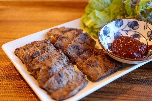 bbq soy meat at Lan's Kitchen in Jeju