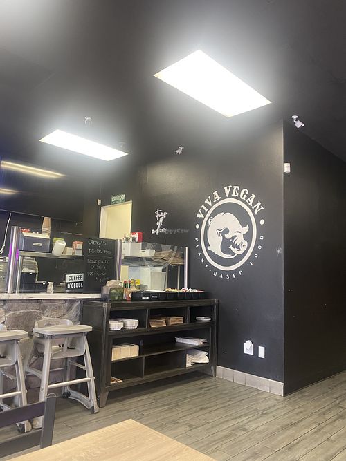 Utensil and Takeaway Station w/Viva Vegan Logo  at Viva Vegan Diner in Upland