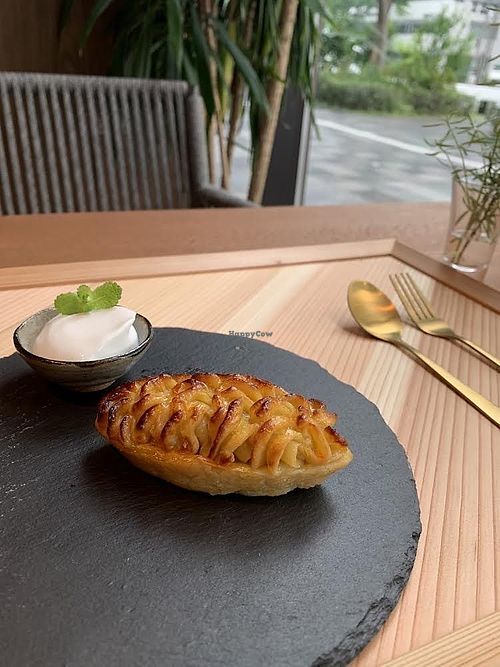 Vegan sweet potatoes  at Oike Cafe in Kyoto