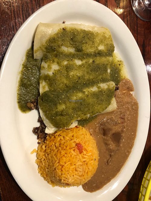Vegan enchiladas!  at Sol Mexican Restaurant in Canton