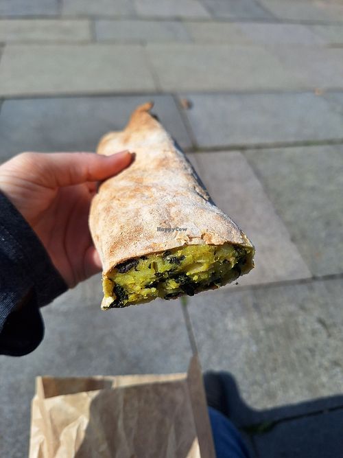 Potato with spinach filling at Vita Rama in Sofia