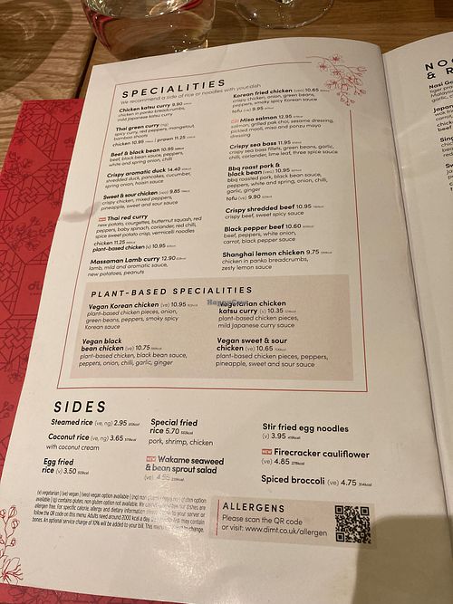 menu at Dim T in Loughton