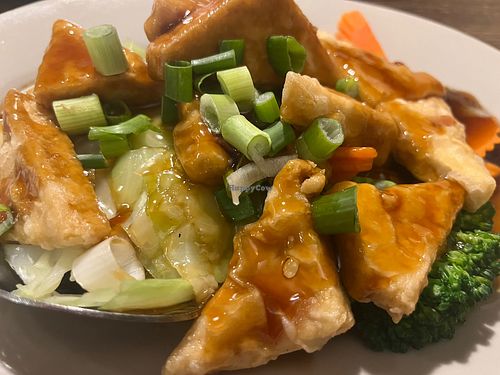 Tofu and veggies close up  at Bangkok Cuisine in Homestead