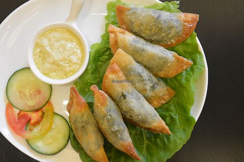Spinach-cream cheese dumplings at The Vegetarian Kitchen in Quezon City