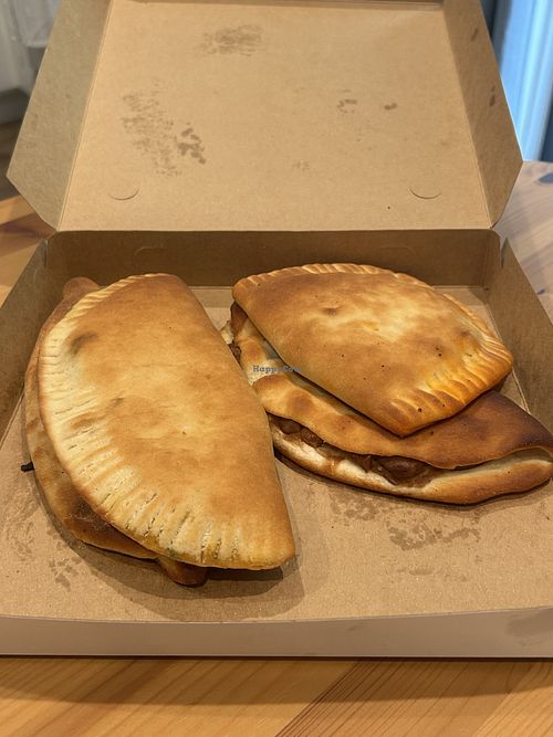Baked vegan treats - Swiss chard / fava beans / potato/ olive options - Mmmmmm!  at The Old Sasoon Bakery in Pasadena
