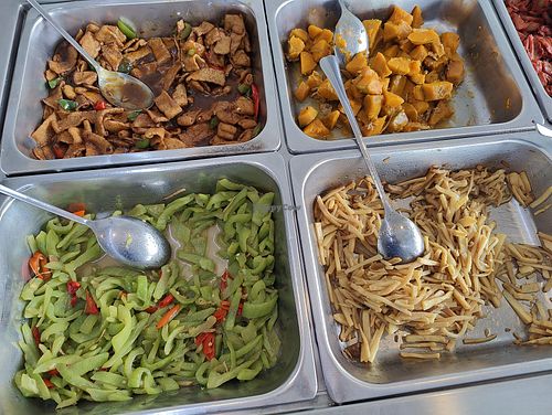 buffet spread at We Best Vegetarian Food 素非凡餐厅 in Yong Peng