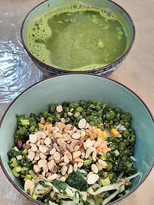 thunder tea rice. Very nice! at Delicious Vegetarian 美味素食馆 in Seremban