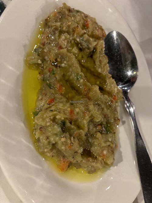 Silky smooth eggplant - this was a cold dish that was very tasty  at Depot 62 in Manchester