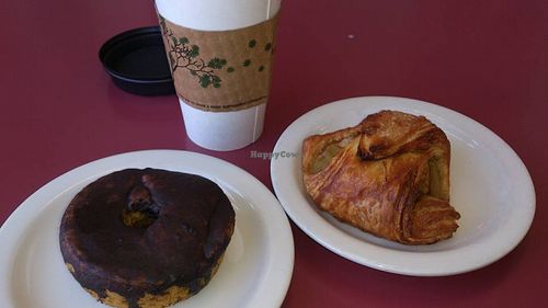 Pumpkin chocolate doughnut and croissant  at Beet Box Bakery & Cafe in Denver