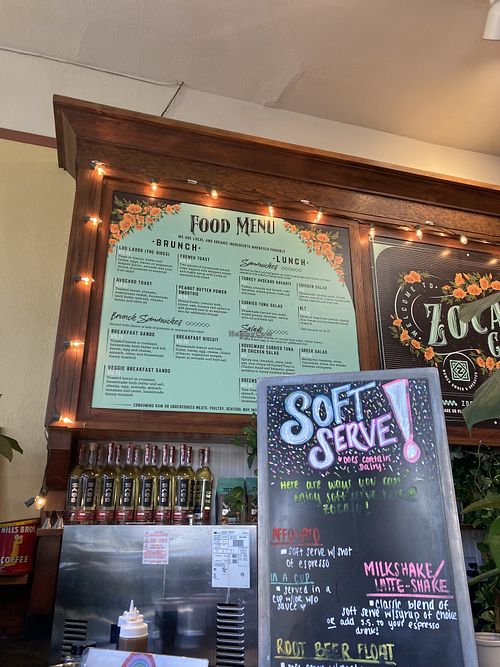 Food Menu (May Be Veganized)  at Zocalo Coffeehouse in San Leandro