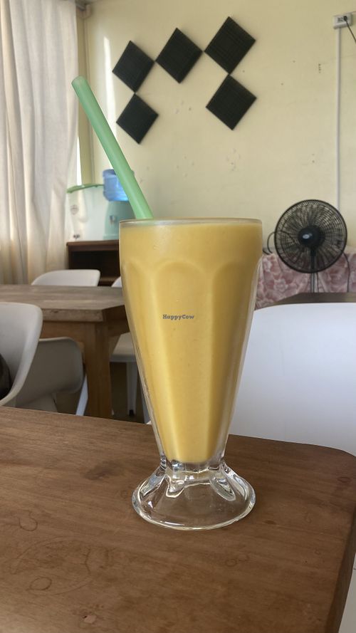 Mango smoothie with coconut milk  at BAKI Restobar in Moalboal