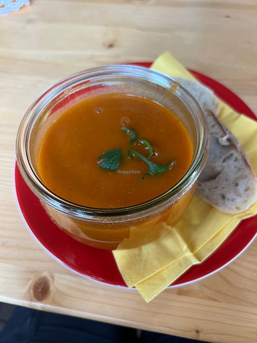 Tomatensuppe  at Biohof Bursch in Bornheim