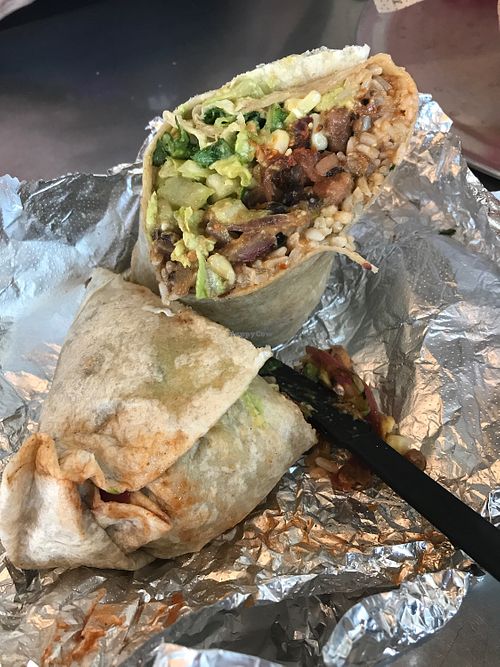 Veggie Burrito with guacamole at Chipotle   at Chipotle in Rocky Mount
