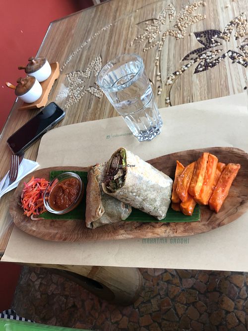 Yummy wrap at Earth Cafe and Market in Ubud