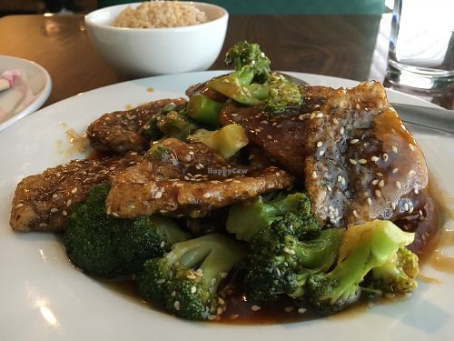 Chef Special portabella mushrooms and brocolli at Green Sprout in Atlanta