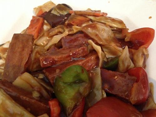 twice cooked pork  at Green Sprout in Atlanta