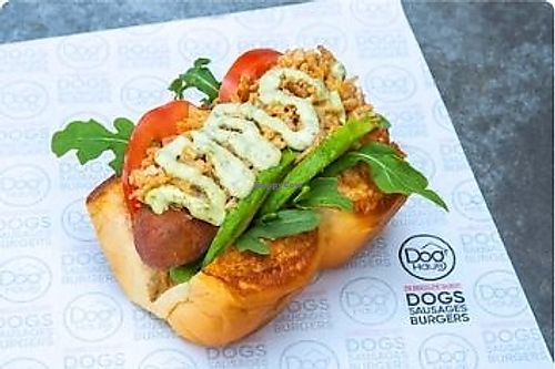 Veggie Dog at Dog Haus in Belmont
