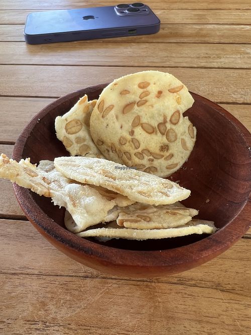 Tempeh chips!  at Veranta Cafe by Desa Alam in Batam