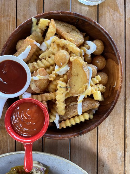 French fries- remb to ask for no mayo and cheese if u are vegan  at Veranta Cafe by Desa Alam in Batam