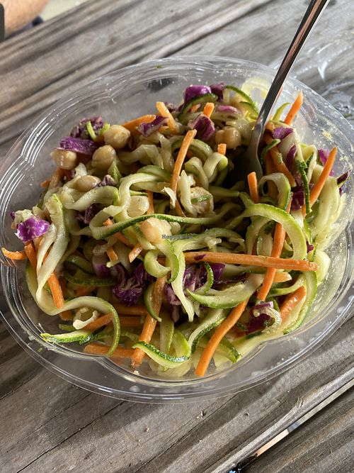 Vegan peanut zoodles  at Grab 'n Go Health Bar in Provincetown