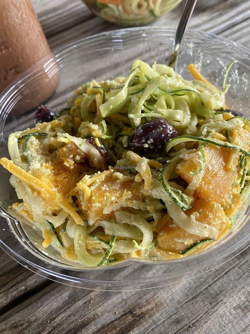 Vegan pesto zoodles  at Grab 'n Go Health Bar in Provincetown