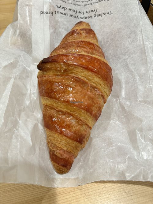 Vegan hibiscus croissant   at BRU - Le Pain Quotidien - Departures Hall in Zaventem