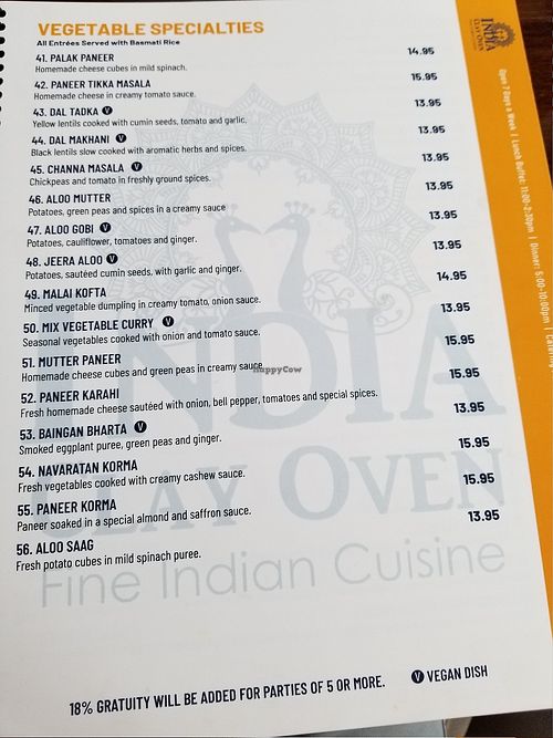  at India Clay Oven Bar and Grill in Bismarck