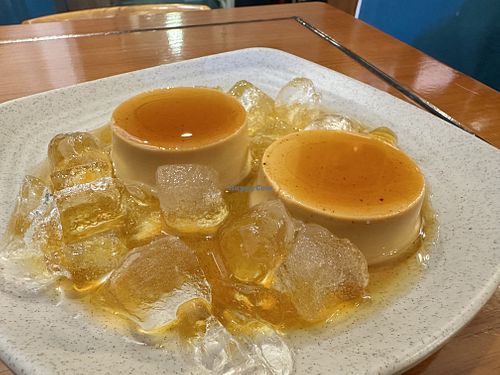 Flan is smooth and delicious. And all vegan  at Thanh Glado in Ho Chi Minh City