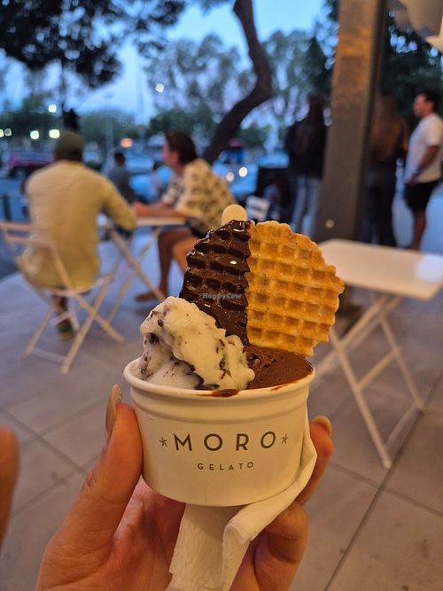 Chocolate and mint straciatella at Moro Gelato - Green Point in Cape Town