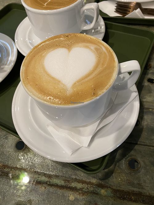 latte with almond milk  at Earth Dome in Seoul