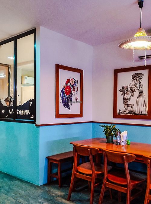 Dining room decor at La Casita in Chiang Mai