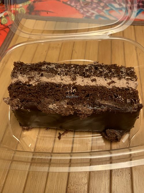 Decadent chocolate cake  at Tera V Burger in Vancouver