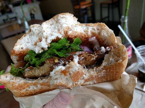 BBQ Tempeh Burger at Tera V Burger in Vancouver